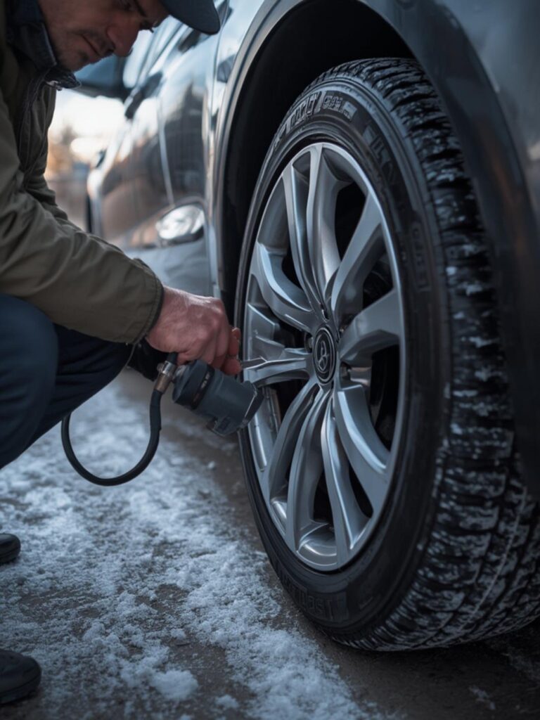 low tire pressure in cold weather planting